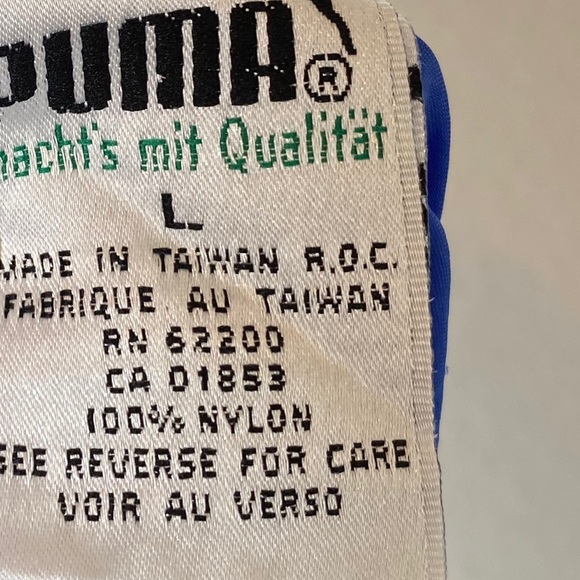 Vintage Men’s Blue Puma Windbreaker pants sz Large - Picture 5 of 5